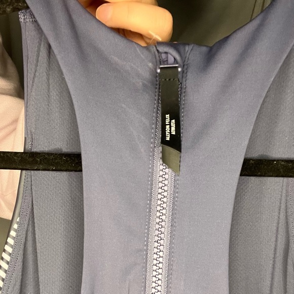 Athleta X Allyson Felix onsie bodysuit in medieval violet size M sleveless - Picture 5 of 16